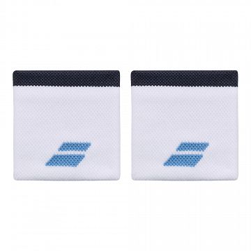 Babolat Logo Wristband 2x White / Drive Blue